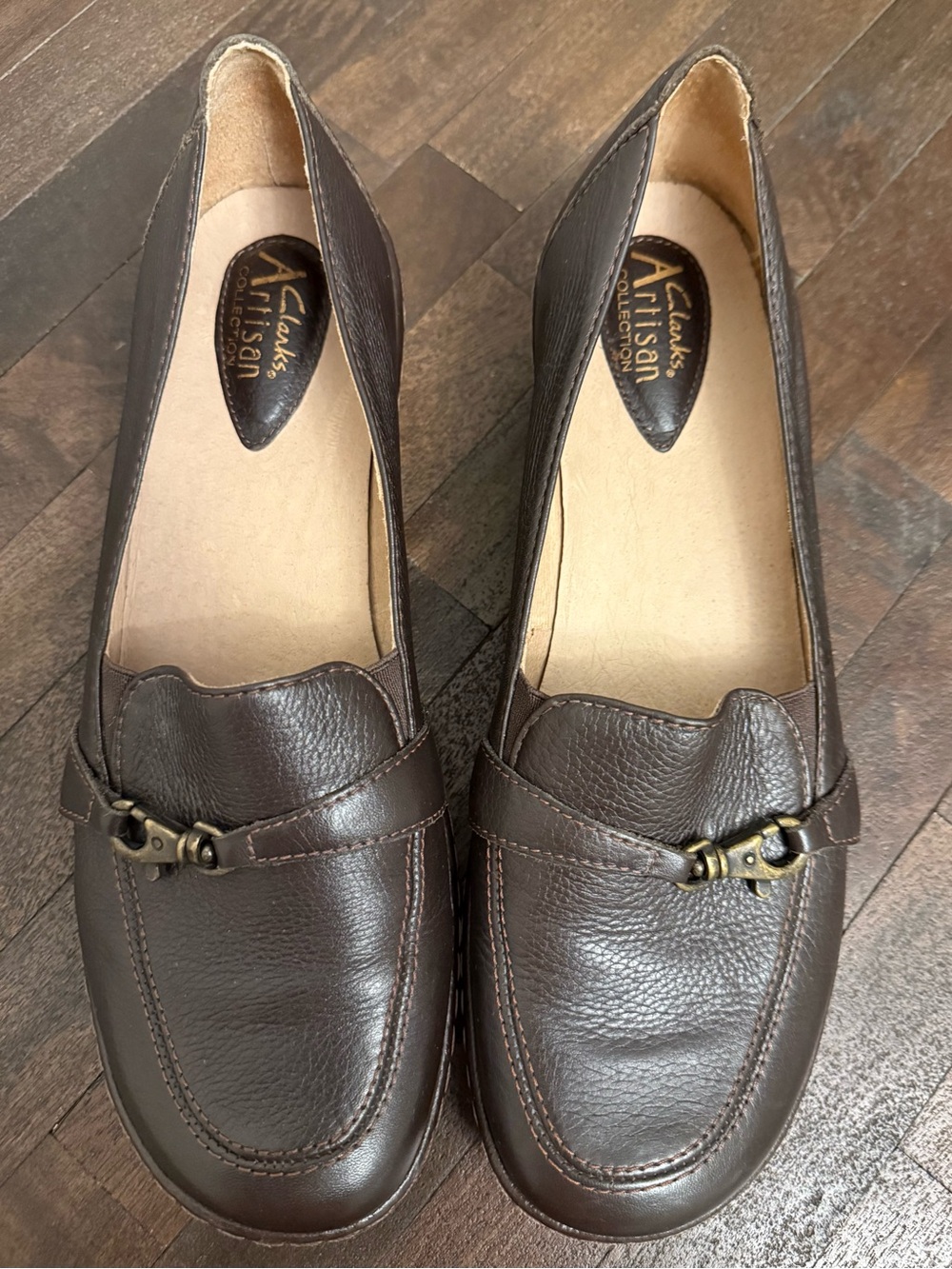 ❤️ Clarks Dark Brown Leather Loafers